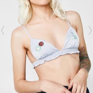 NWOT Wildfox Day of the Week Bra Emojis